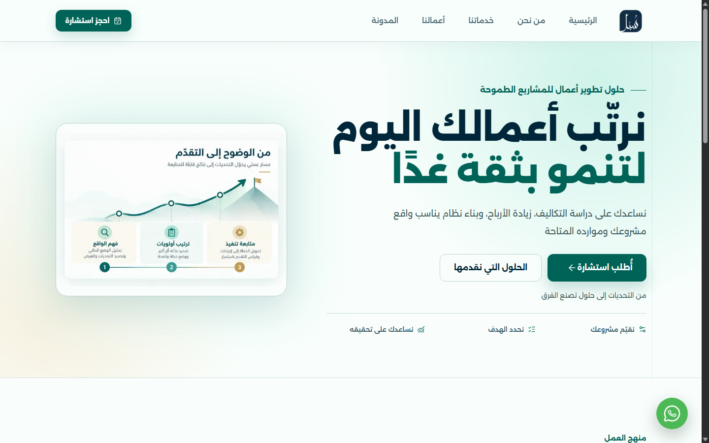 لقطة من موقع سبل لتطوير الأعمال